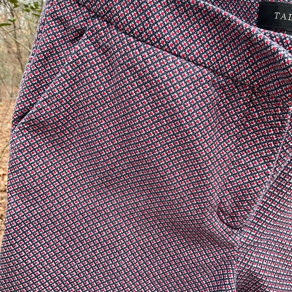 Talbots heritage red white blue geometric Women's cigarette Trousers 16”x27.5” - Picture 5 of 5